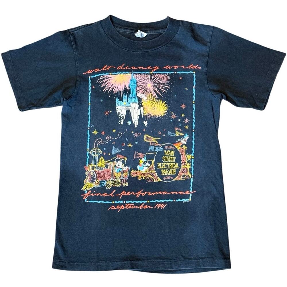 Vtg 1991 Walt Disney World Main St Electrical Parade Final Performance Shirt XS